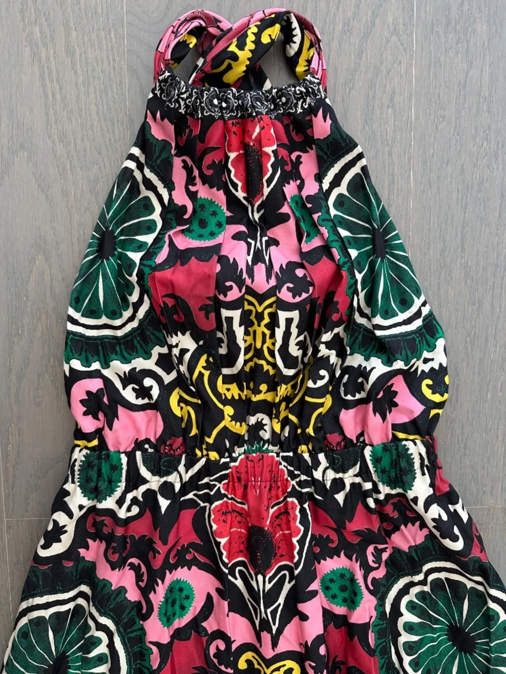 Alice + Olivia Loyce Mixed Print High Low Tiered Floral Maxi Dress - Size 2 - Picture 4 of 9